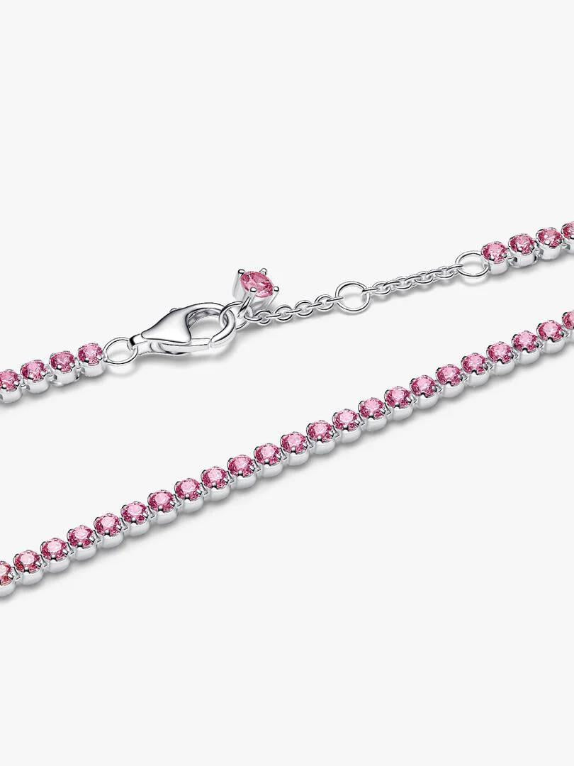 Pink Slim Tennis Bracelet