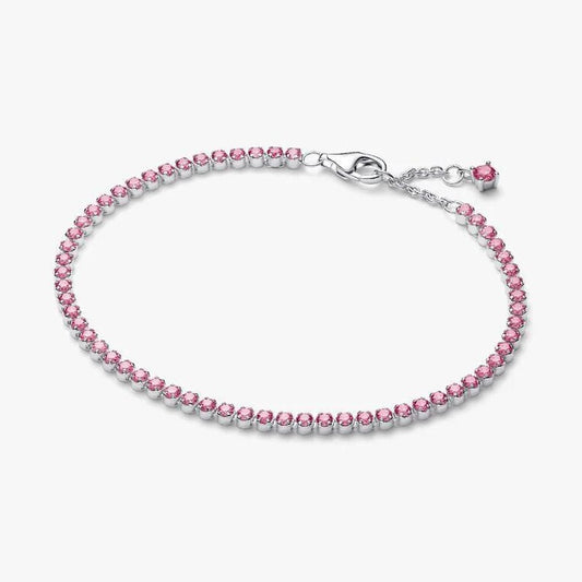 Pink Slim Tennis Bracelet