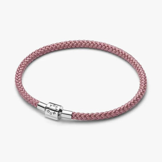 Shimmering Pink Cord Bracelet