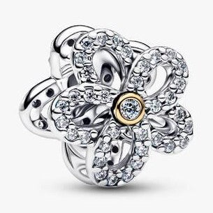 Pavé Flower Openwork Charm