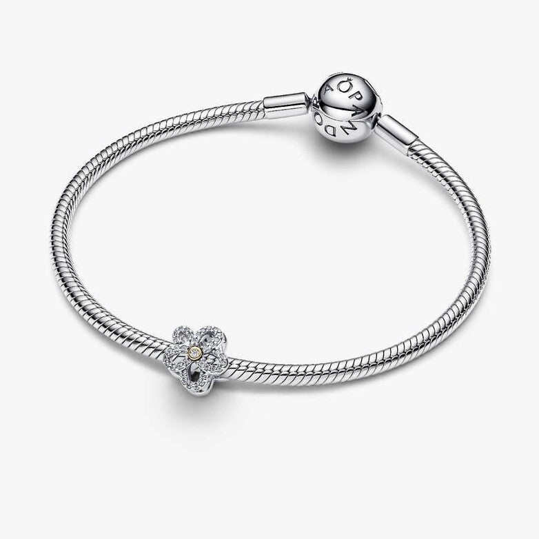 Pavé Flower Openwork Charm