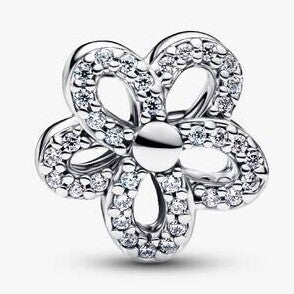 Pavé Flower Openwork Charm