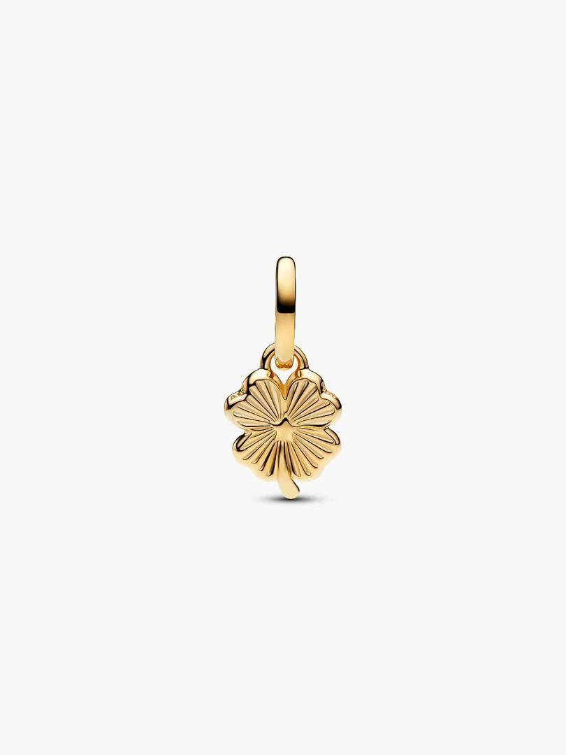 White Lucky Clover Dangle Charm