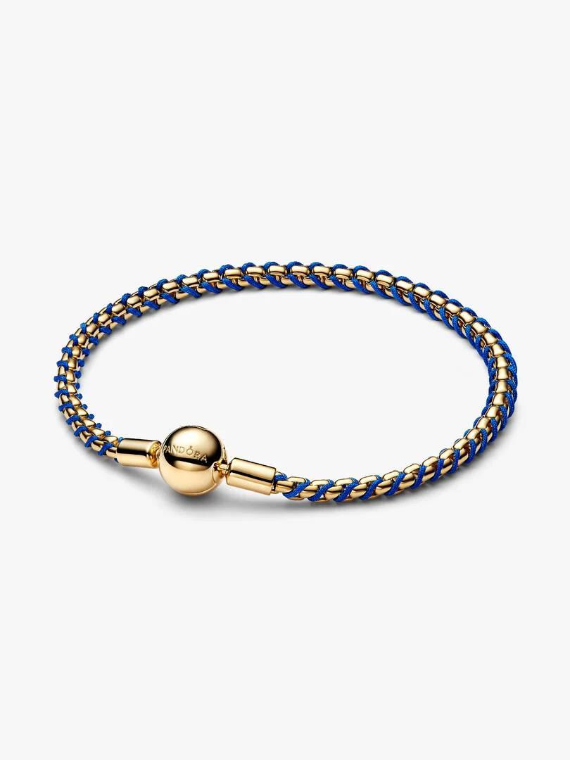 Blue Cord Box Chain Bracelet
