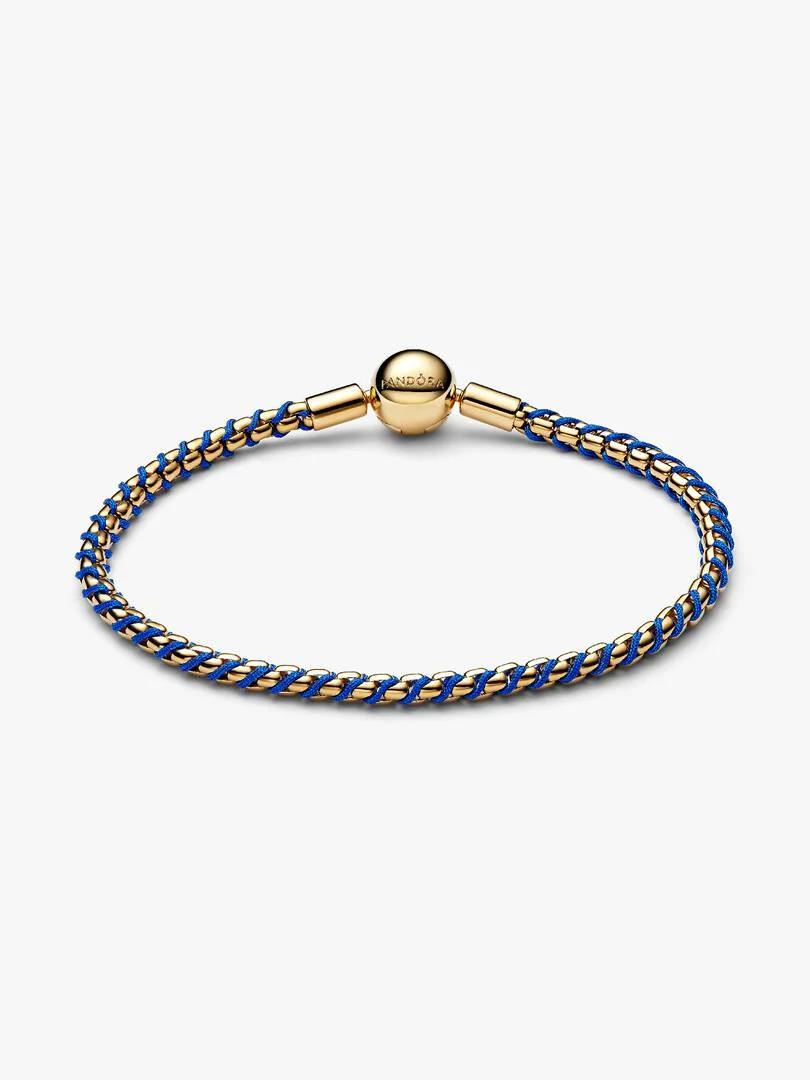 Blue Cord Box Chain Bracelet