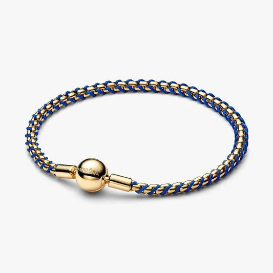 Blue Cord Box Chain Bracelet