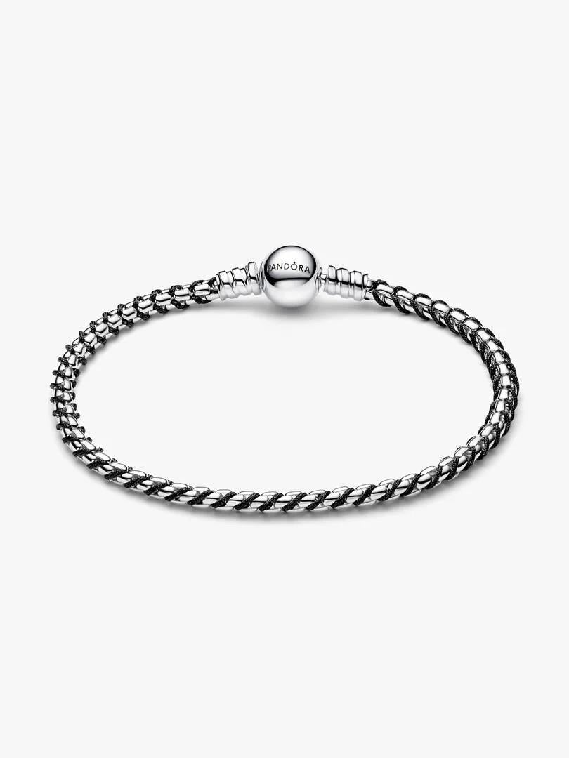 Black Cord Box Chain Bracelet