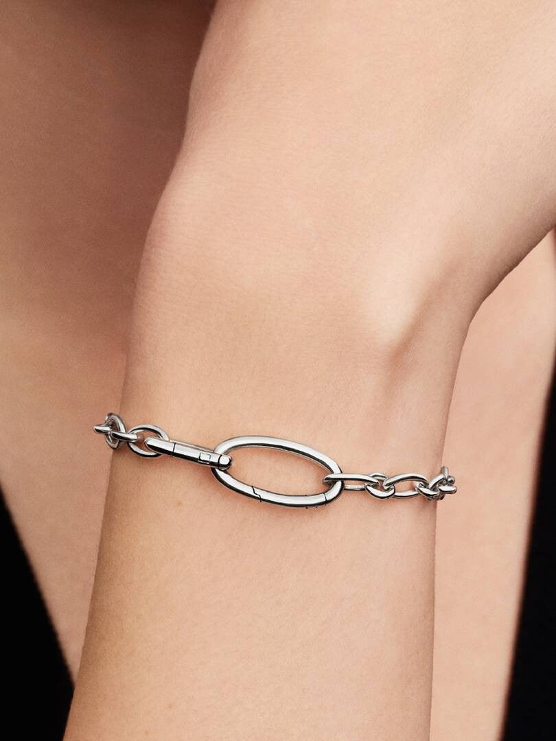 Openable Oval Link Chain Bracelet