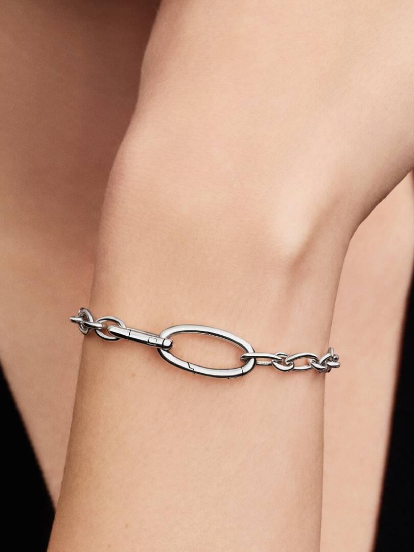 Openable Oval Link Chain Bracelet