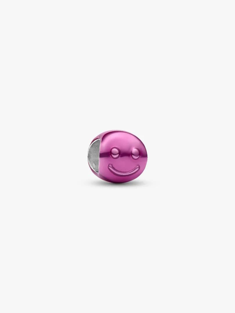 Pink Happy Face Mini Charm