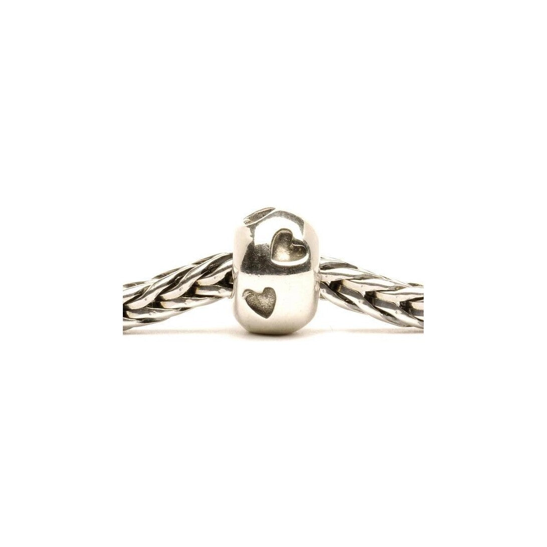 Trollbeads Silver Heart Print Bead