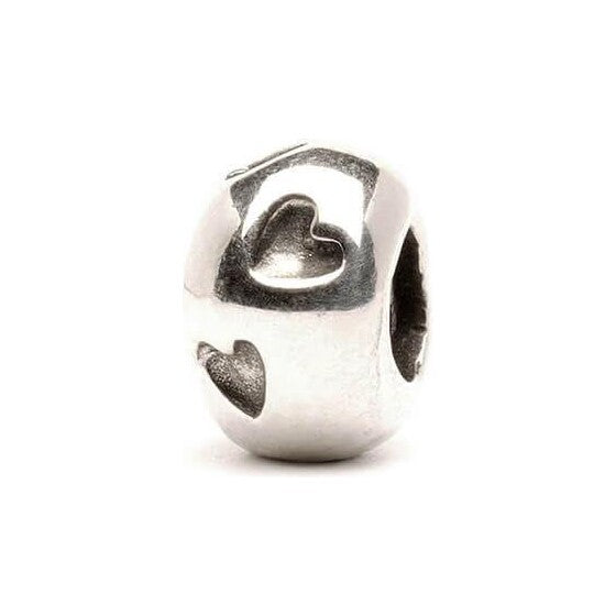 Trollbeads Silver Heart Print Bead