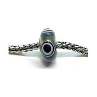 The eye grey black glass bead