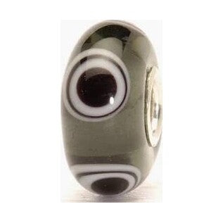 The eye grey black glass bead