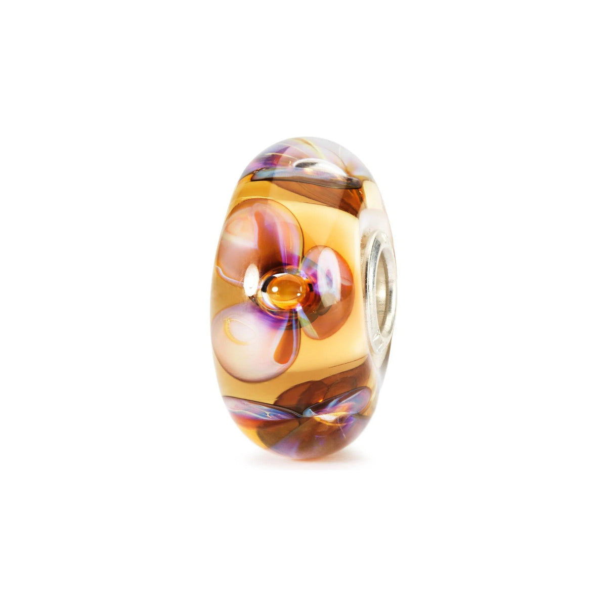 Amber Violets Bead
