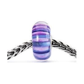 Violet stripe glass charm