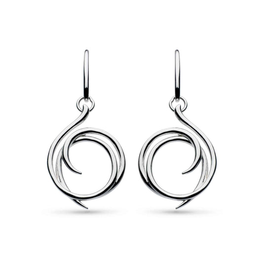 Entwine Helix Wrap Drop Earrings - silver earring earrings