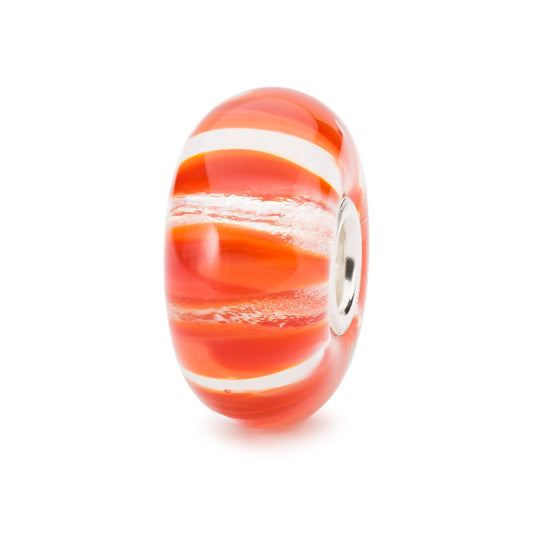 Trollbeads Clear Coral Stripe Bead
