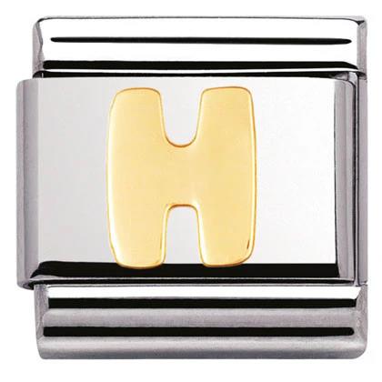 18ct Gold Letter H
