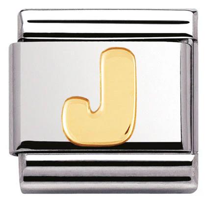 18ct Gold Letter J