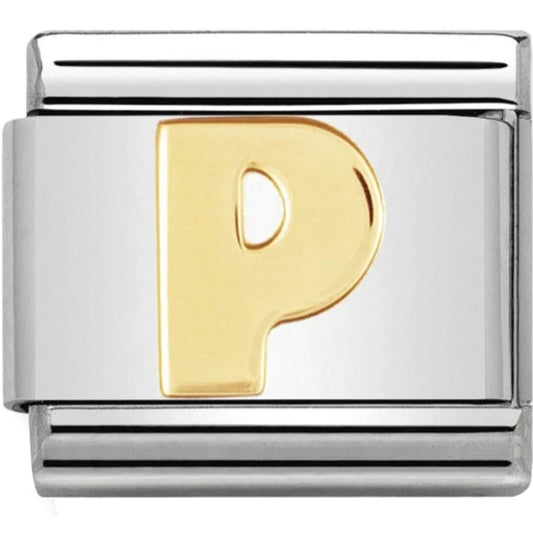 18ct Gold Letter P