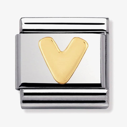Nomination CLASSIC Gold Letters V Charm
