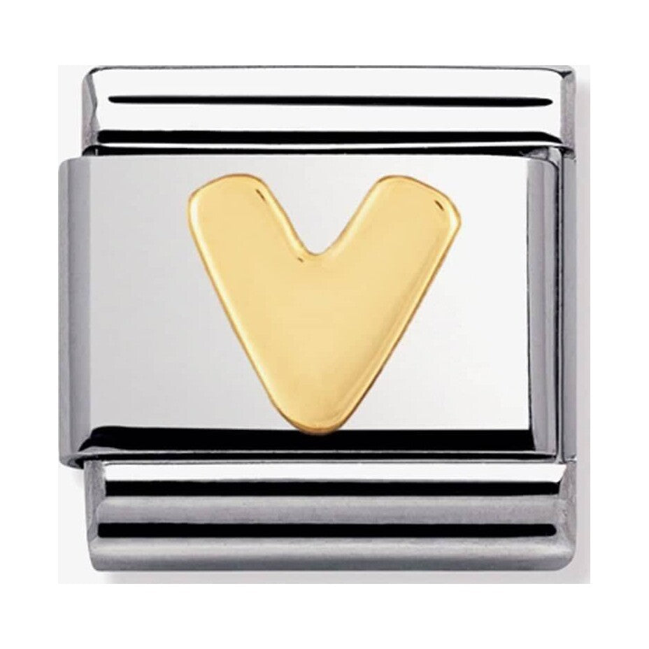 Nomination CLASSIC Gold Letters V Charm