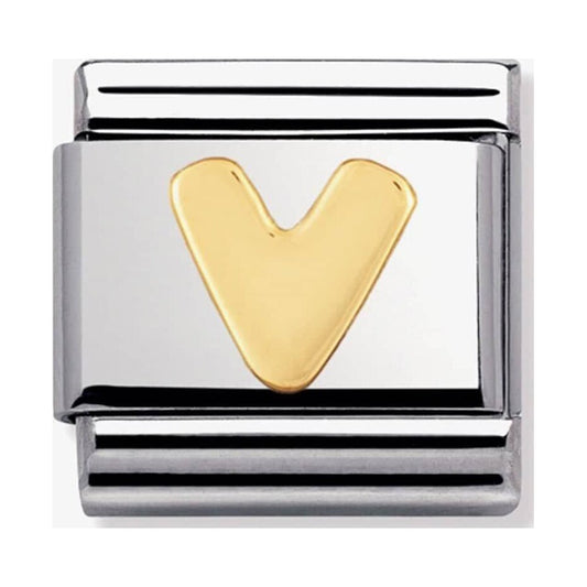 Nomination CLASSIC Gold Letters V Charm