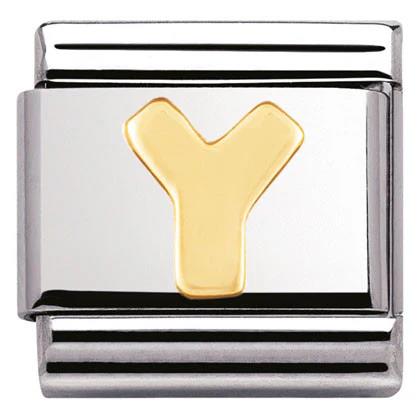 Nomination CLASSIC Gold Letters Y Charm