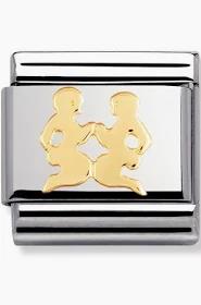 Nomination Classic Gold Gemini Symbol Charm