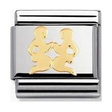 Nomination Classic Gold Gemini Symbol Charm