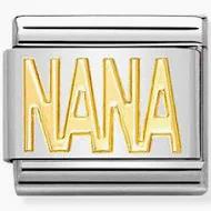 Nomination Stainless Steel and Yellow Gold Composable Classic Nana Link