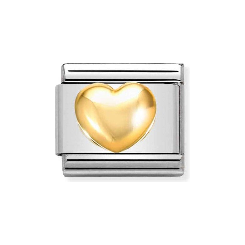 Classic Gold Raised Heart Charm