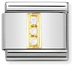 Composable Classic Link Letter I with white Stones