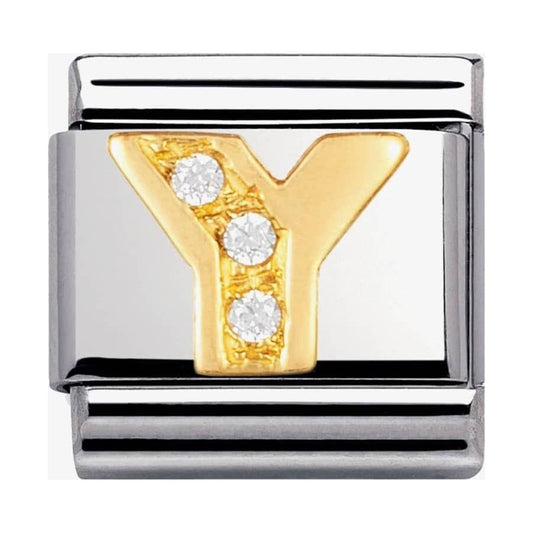 Composable Classic Link Letter Y with white Stones