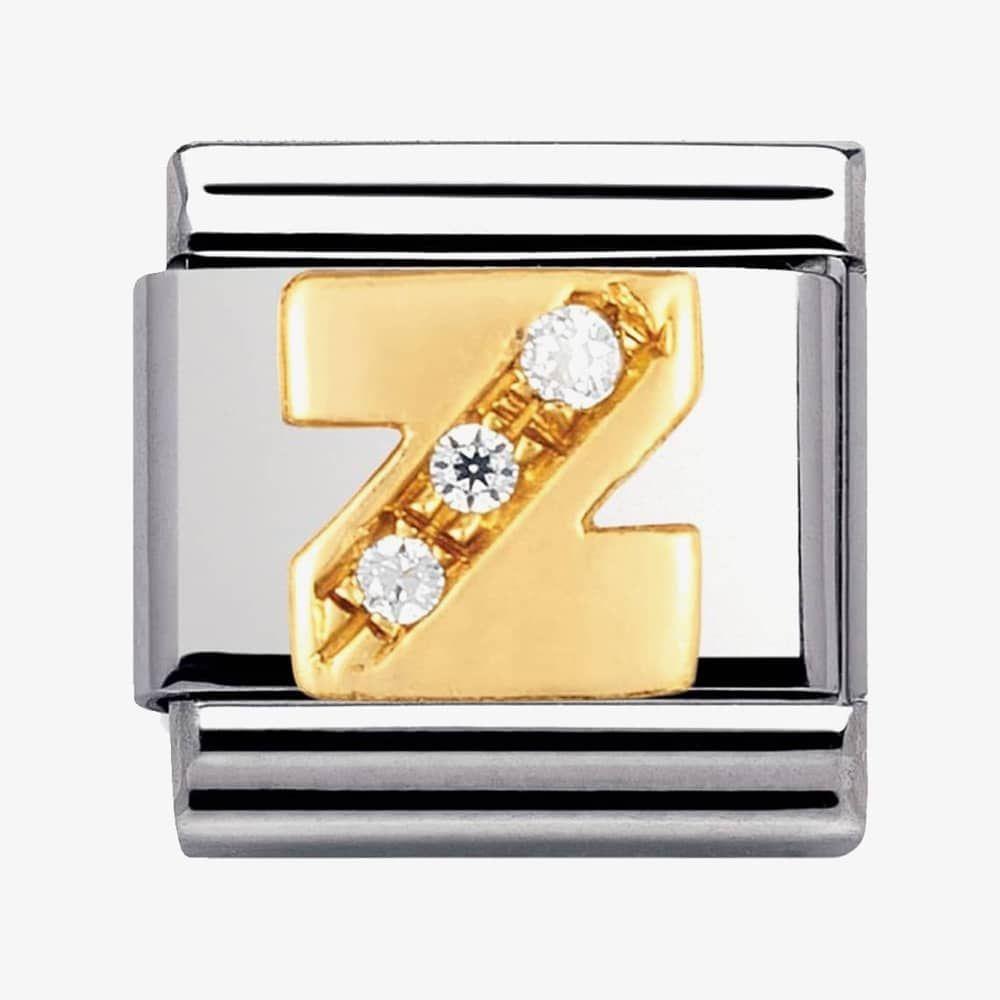 Composable Classic Link Letter Z with white Stones