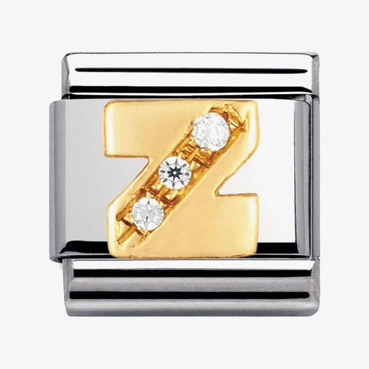 Composable Classic Link Letter Z with white Stones