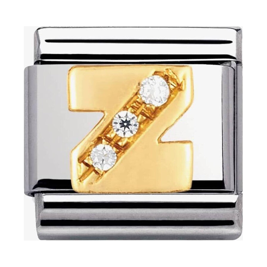 Composable Classic Link Letter Z with white Stones