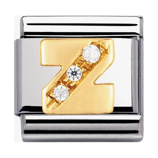 Composable Classic Link Letter Z with white Stones