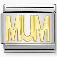 Charm, Composable Link, MUM in 18ct yellow gold