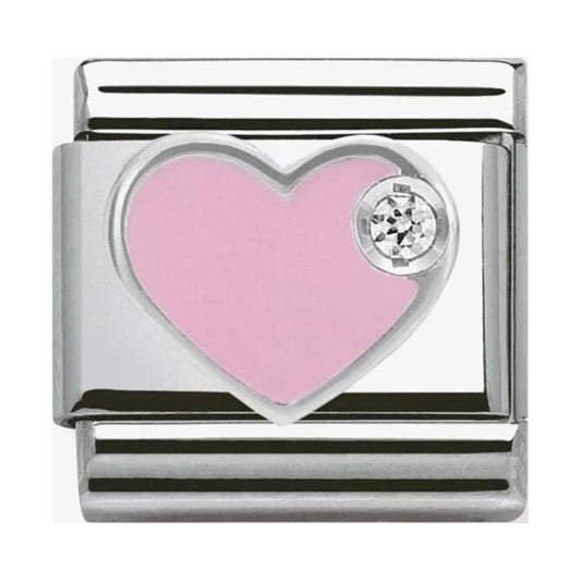 CLASSIC Silvershine Pink Love Heart Charm