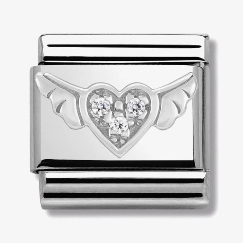 CLASSIC Silvershine Symbols Flying Heart Charm
