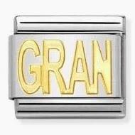 Nomination Composable Classic Writings Charm | Gold Gran