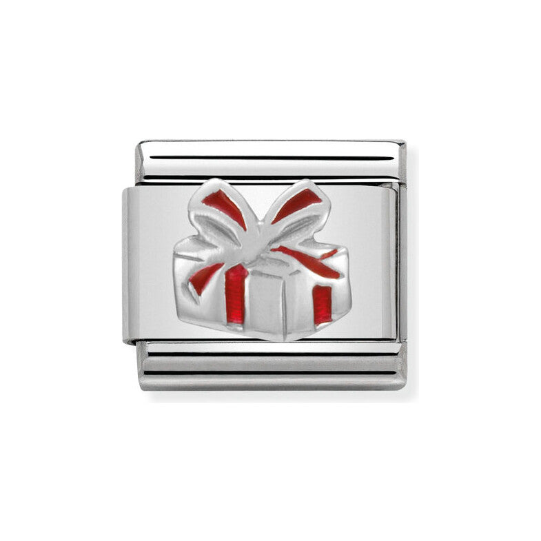 CLASSIC Silvershine Christmas Red Present Charm