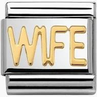 Nomination Classic Gold WIFE Charm