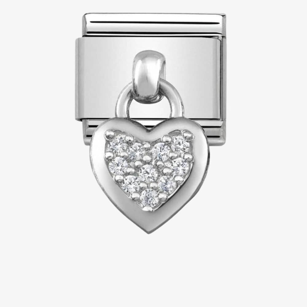 CLASSIC Silvershine Cubic Zirconia Heart Charm