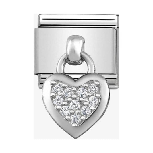 CLASSIC Silvershine Cubic Zirconia Heart Charm