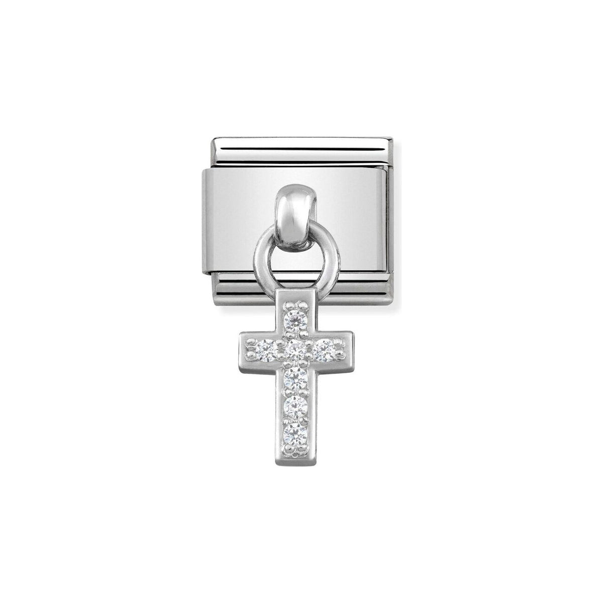 CLASSIC Silvershine Cubic Zirconia Cross Charm