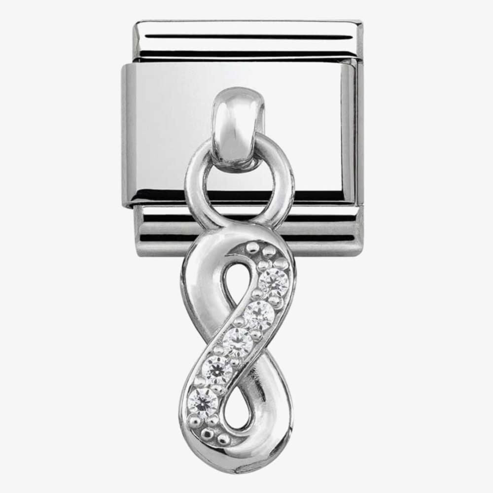 CLASSIC Silvershine Cubic Zirconia Infinity Charm