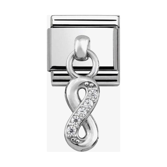 CLASSIC Silvershine Cubic Zirconia Infinity Charm